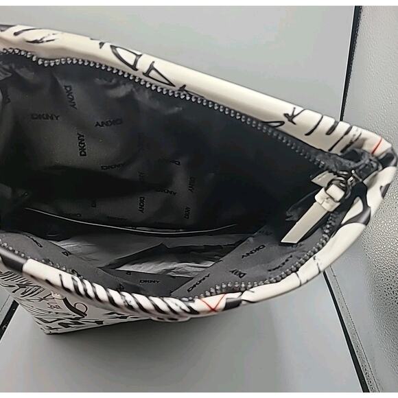 DKNY White and Black Graphic Backpack main image 4